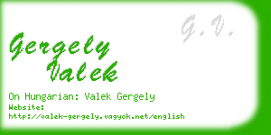 gergely valek business card